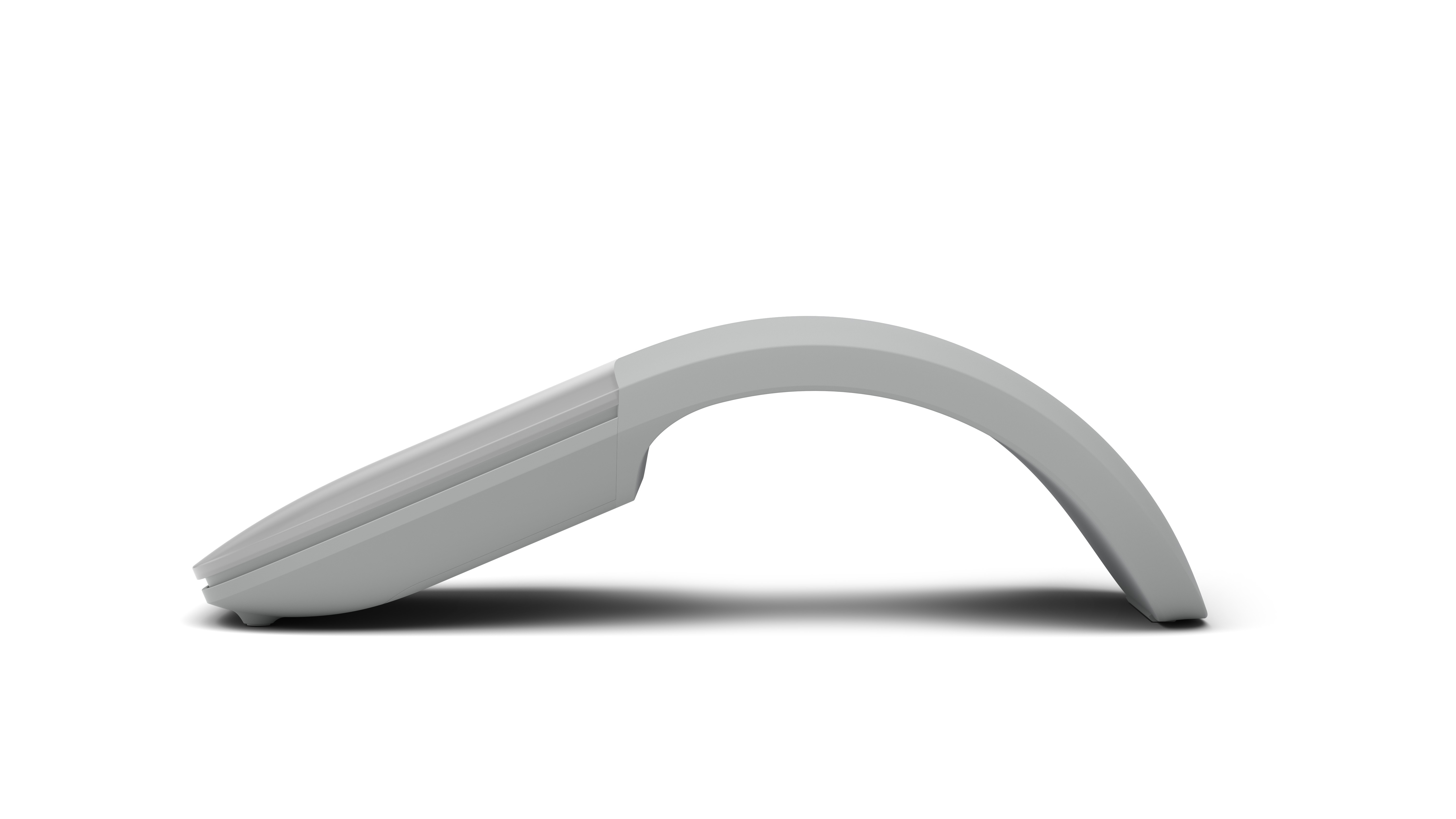 Microsoft Surface Arc Maus - Maus - optisch - 2 Tasten - Platin Grau